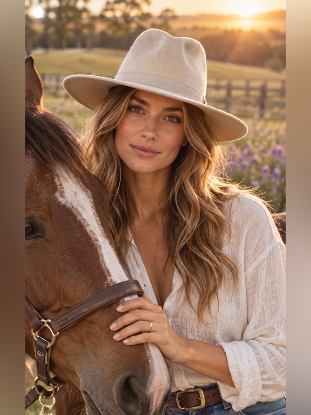 Wythe Cream Color - Western Style Hat - One size- Like new
